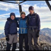 Mount Toubkal summit at 4167 meters